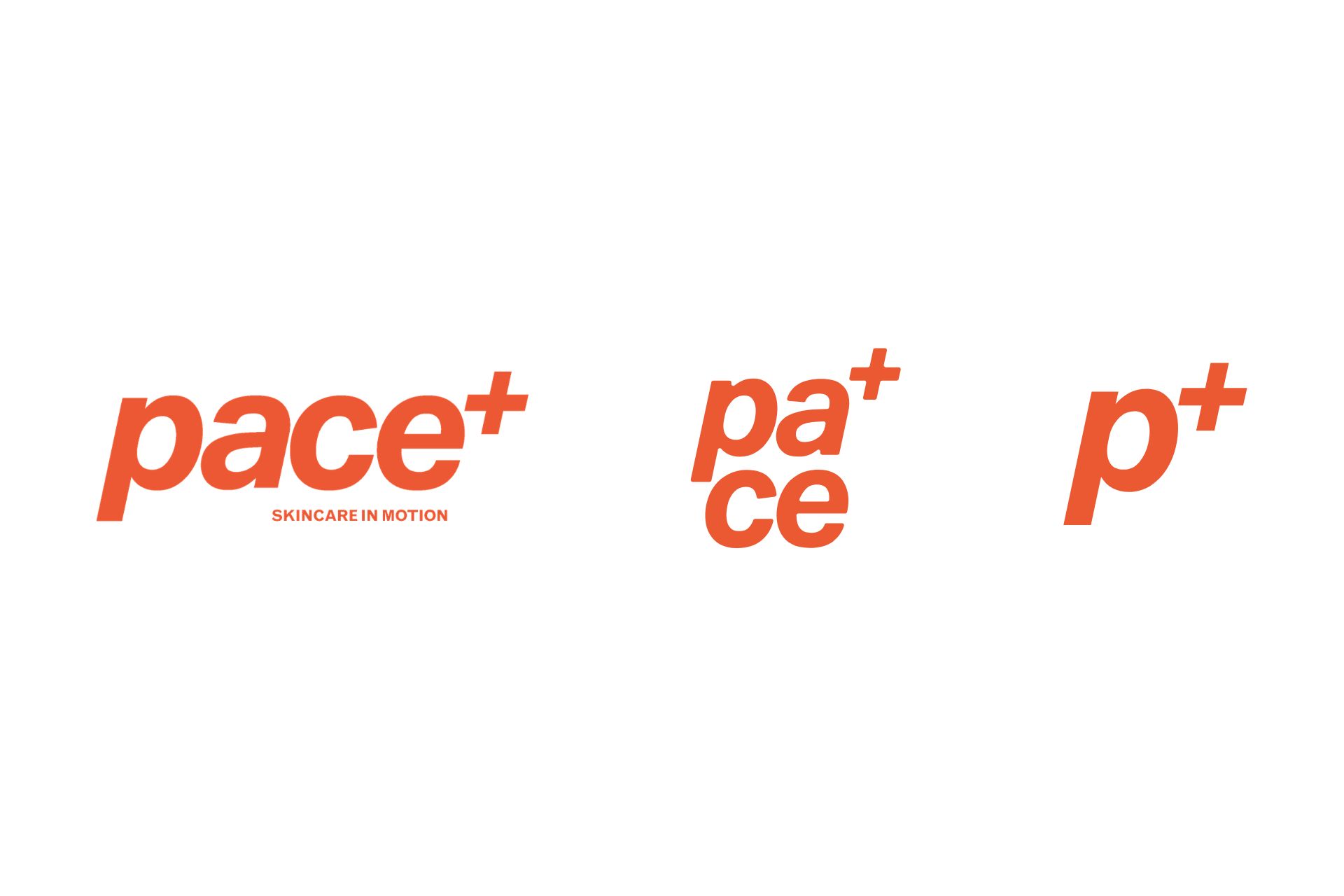 Logo package of pace+ skincare brand