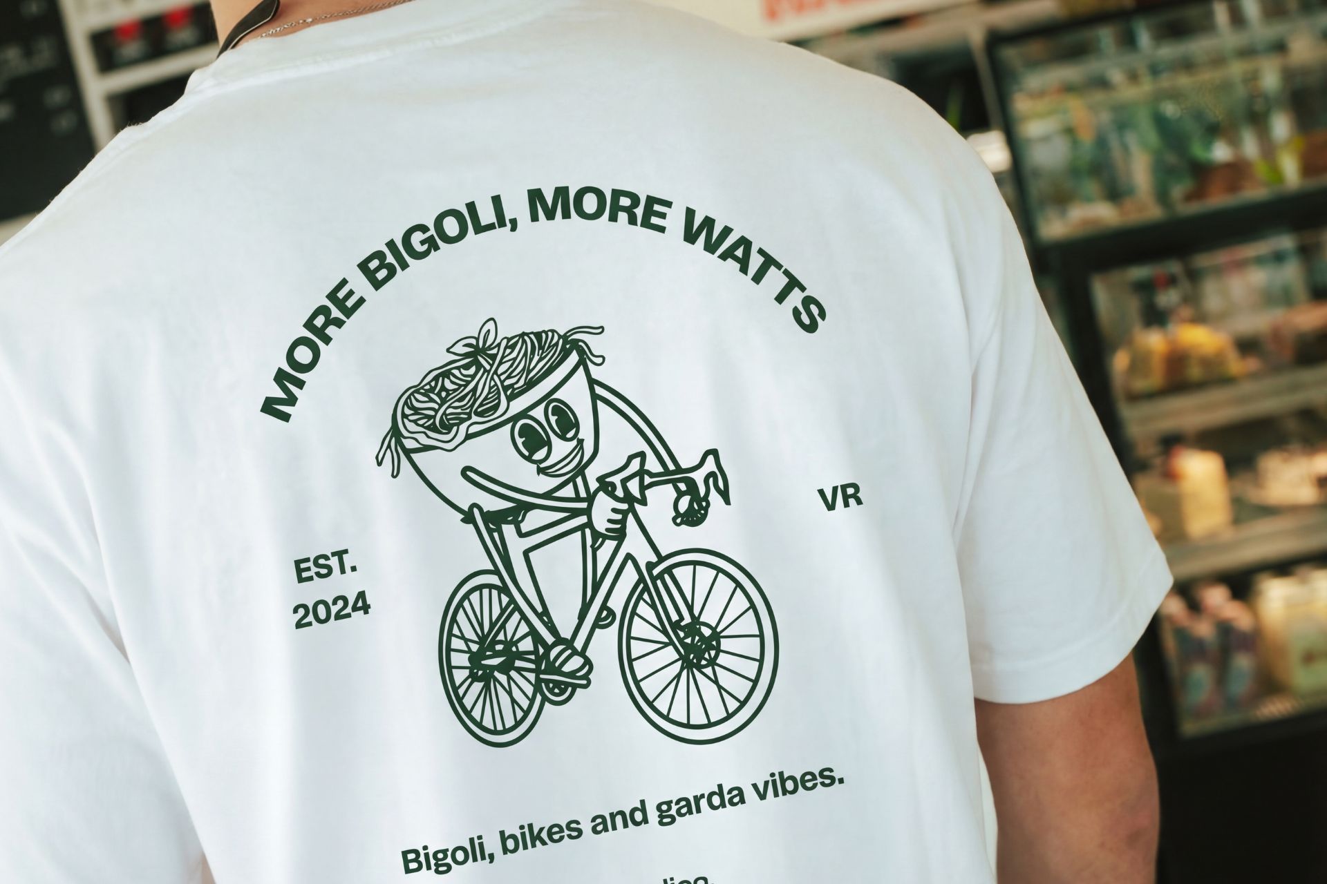 Visual of a tshirt design of ciaocycling brand